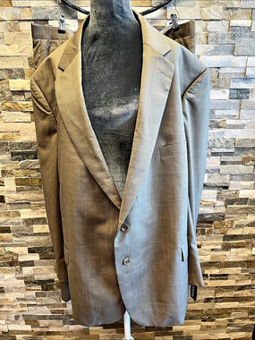 Adolfo Men's Two-Piece Suit in Gray & Brown